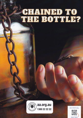 Chained to the Bottle Poster A4