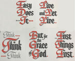 Set of 5 Slogans