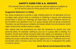 Safety Card for AA Groups