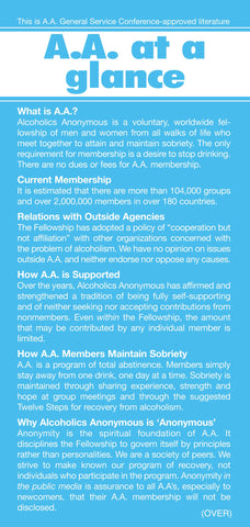 All Pamphlets – Alcoholics Anonymous